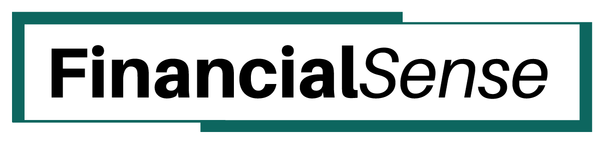 Logo with text saying Financial Sense in green box