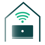 House icon with a wifi symbol inside