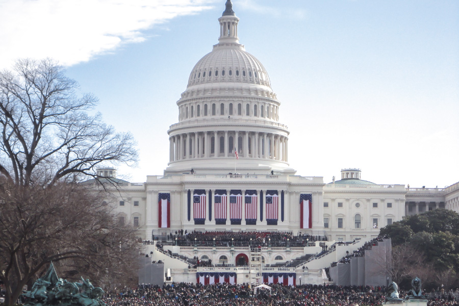 Exterior photo of the U.S. capitol